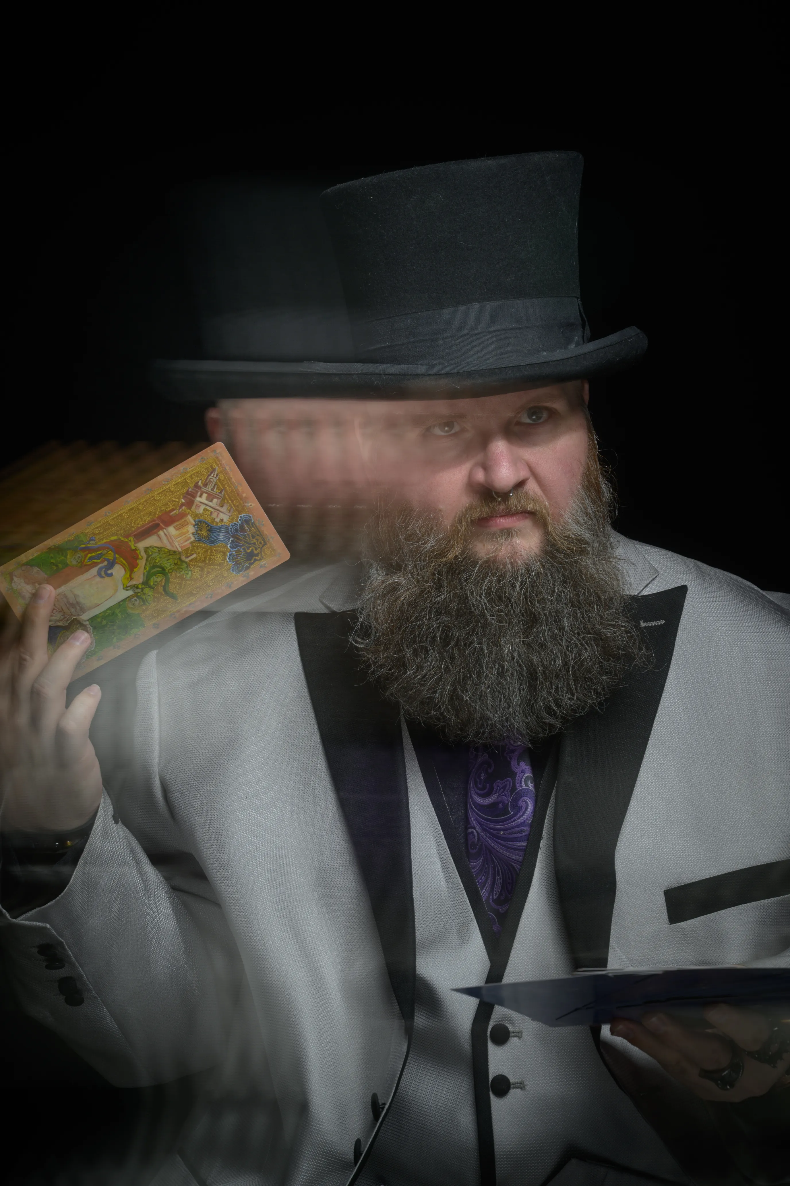 Jeffrie Moir — The Wizard reading tarot